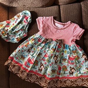 Bonnie Baby dress with diaper cover